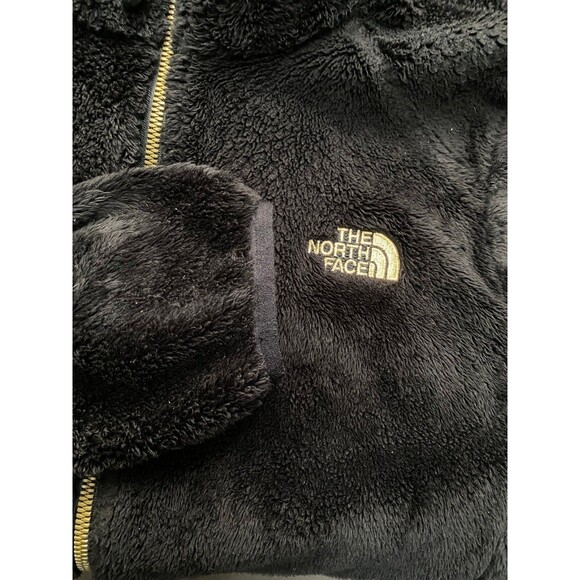 The North Face Osito Black Curry Gold fuzzy fleece jacket Women's Size Medium M - Picture 4 of 10